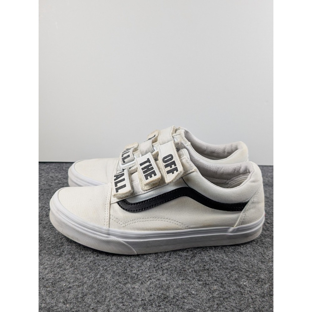 Vans Old Skool V Prison Mens 6 Womens 7.5 White Black Athletic Shoes Sneakers - Picture 6 of 9